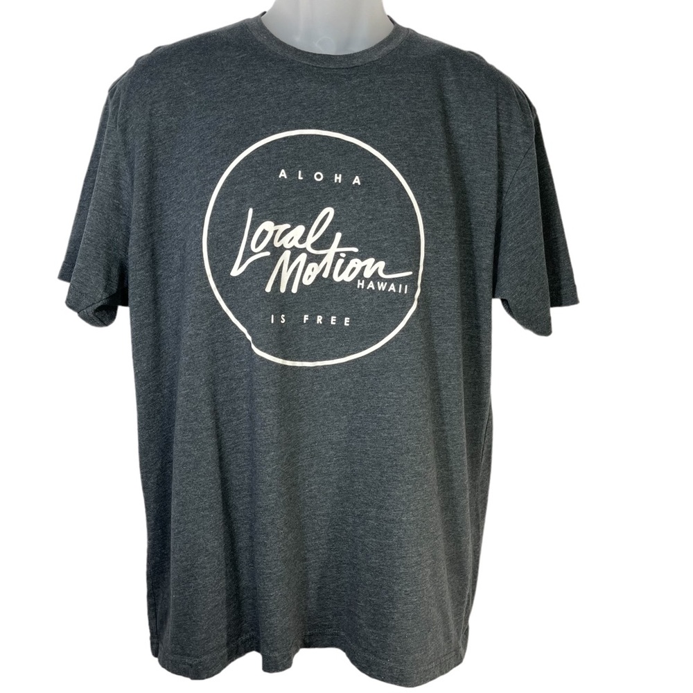 Local Motion Hawaii Heather Gray Short Sleeve Graphic T-Shirt Mens Large